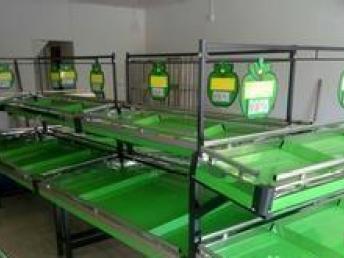 圖 大量出售9成新的二手水果貨架,堆頭架,蔬菜架,散裝柜,促銷柜,干貨架,超市貨架 深圳辦公用品